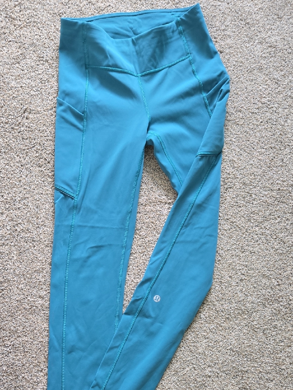 Lululemon Teal Stretch Performance Leggings